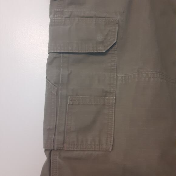 Wrangler RIGGS Workwear Mens 40x32 Canvas Double Front Knee Cargo Pants Brown - Picture 3 of 11